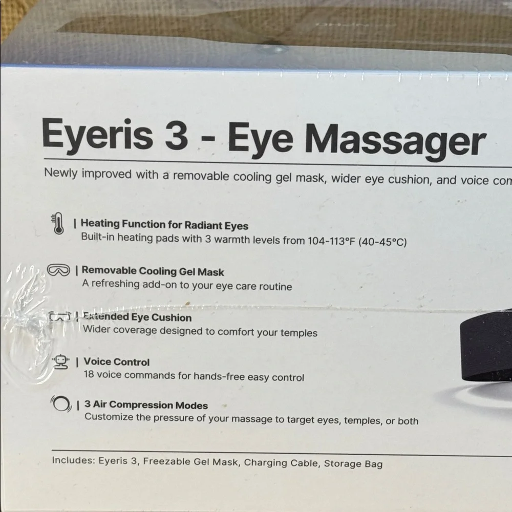 Renpho Eyeris 3 Eye Massager Black Hot‎ & Cold  New in Box - Picture 7 of 7